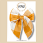 Mustard Color Block Fairytale Bow
