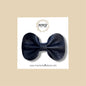 Black Genuine Leather Bow