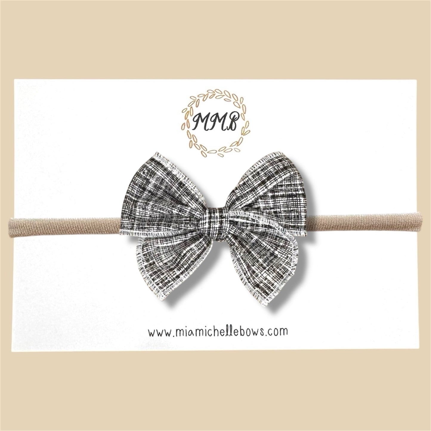 Black Static Fairytale Bow