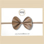 Tan Vegan Leather Bow