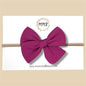 Hand-tied Gauze Bow in Dark Fuchsia