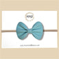 Turquoise Vegan Leather Bow