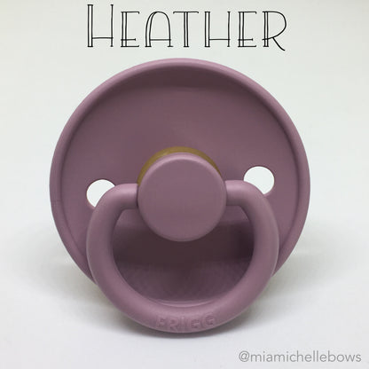 Dusty Rose & Heather Natural Rubber FRIGG Pacifier 2 pack