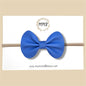 Bright Blue Genuine Leather Bow