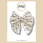 Ivory & Gold Polkadot Luxe Bow