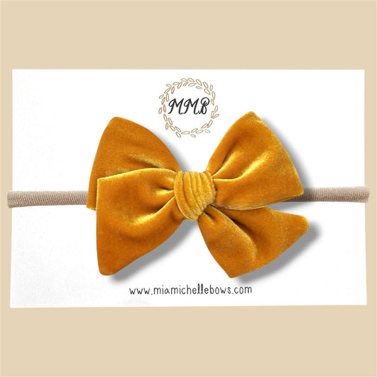 Velvet Bow in Sunflower