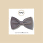Gray Slim Line Genuine Leather Bow