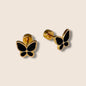 Gold Butterfly Screw Back Studs