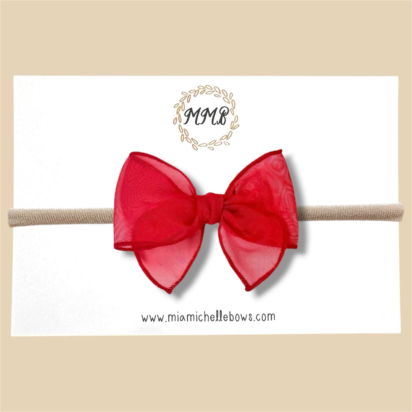 Sheer Red Fairytale Bow