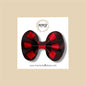 Buffalo Plaid Vegan Leather Bow