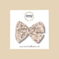 Tan Leopard Stretch Knit Hand Tied Bow