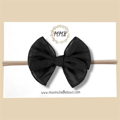Sheer Black Fairytale Bow
