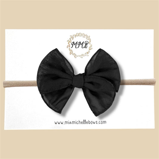 Sheer Black Fairytale Bow