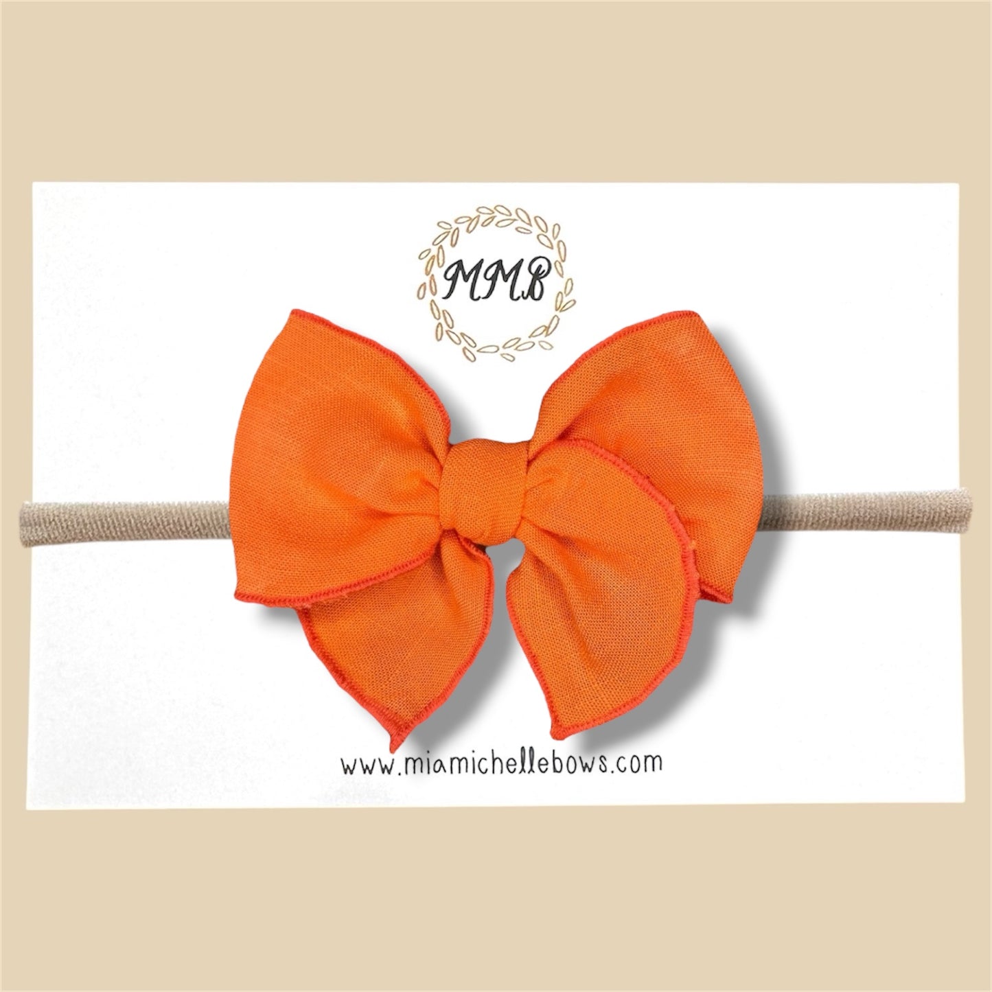 Orange Linen Fairytale Bow