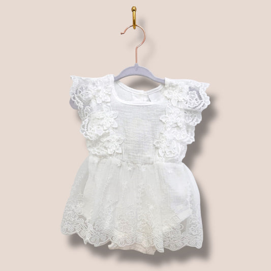 Lace Blessing Romper 0-3 months