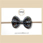 Black Confetti Glitter Bow