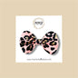 Baby Pink Leopard Glitter Bow