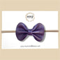 Deep Plum Genuine Leather Bow