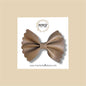 Tan Scalloped Vegan Leather Bow