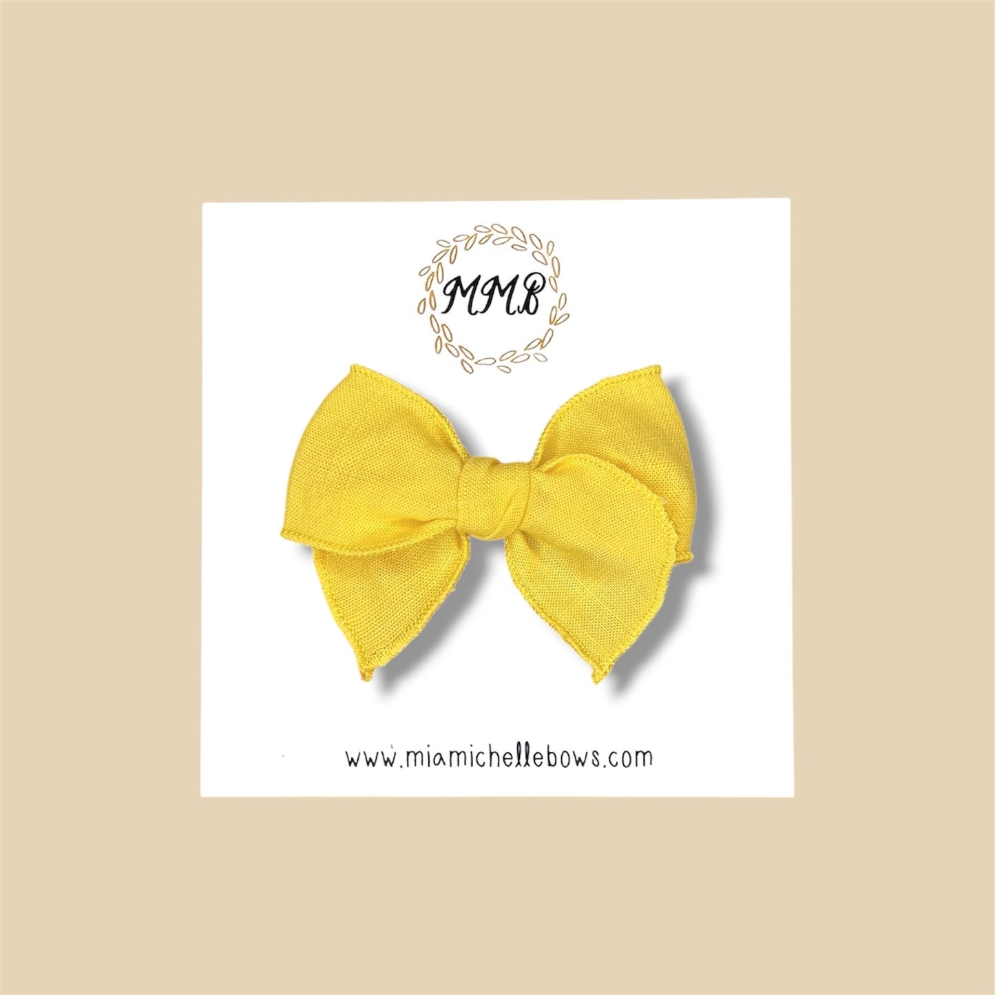 Yellow Linen Fairytale Bow