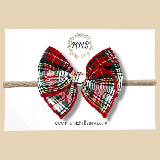 Holiday Plaid Fairytale Bow