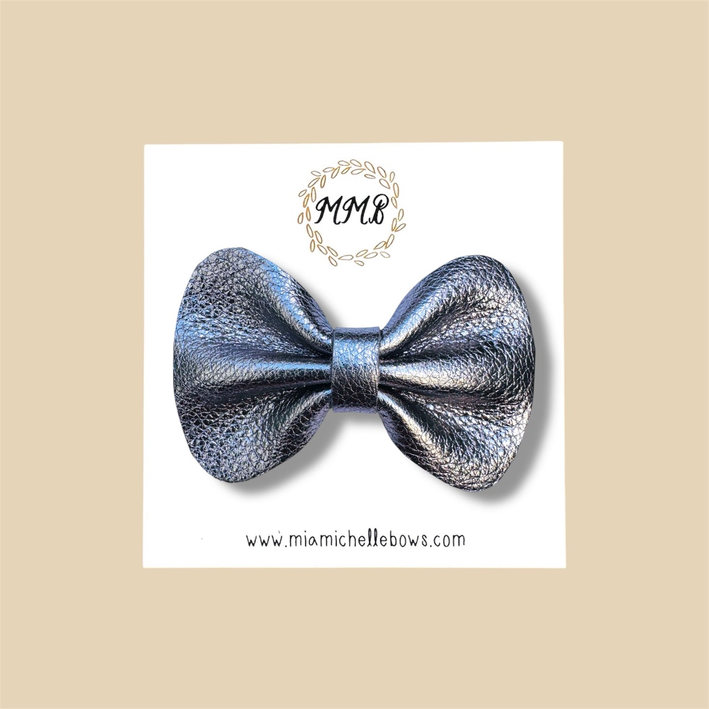 Titanium Genuine Leather Bow