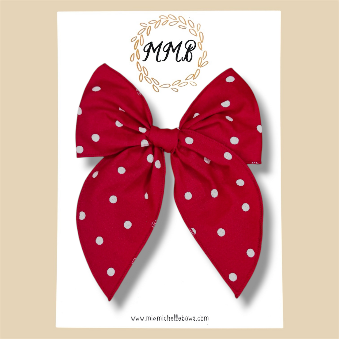 Red Polkadot Fairytale Bow