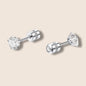 Double Sided CZ Screw Back Stud Earrings