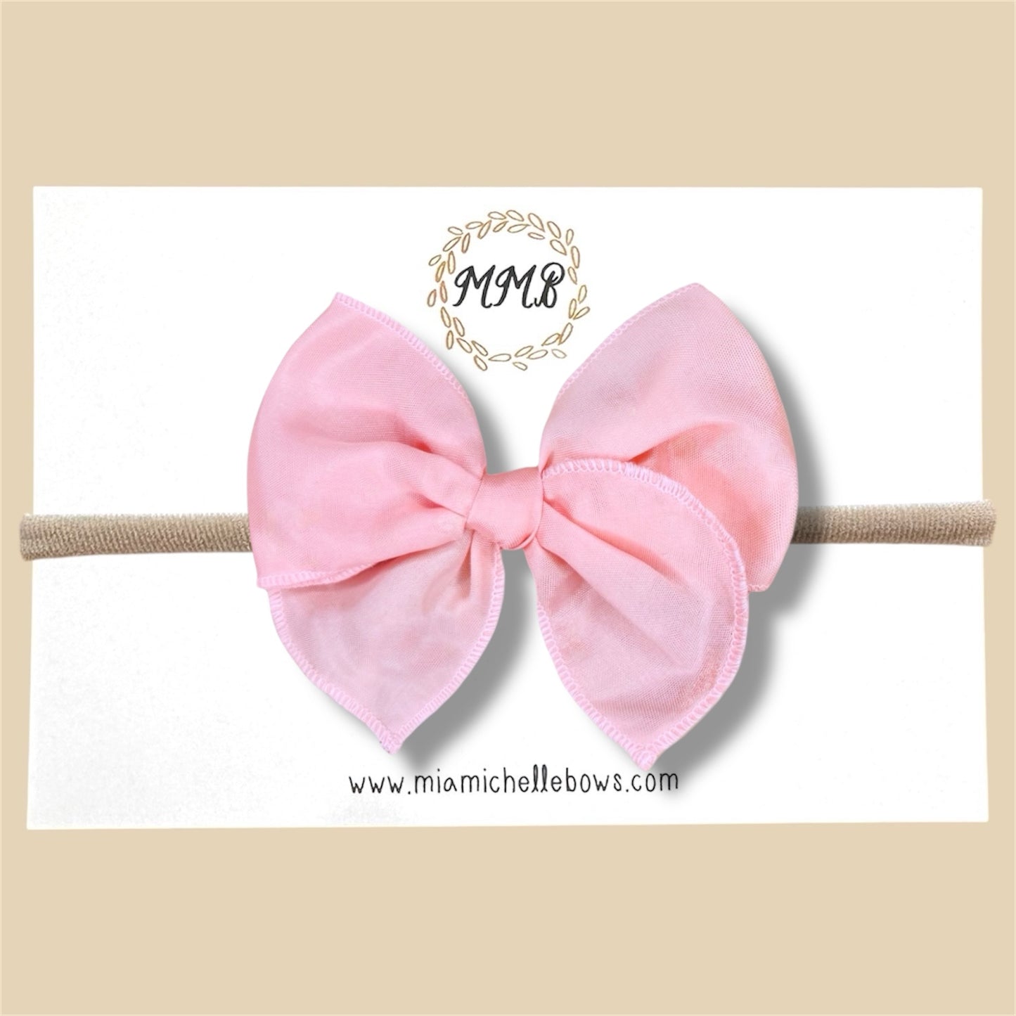Baby Pink Satin Fairytale Bow