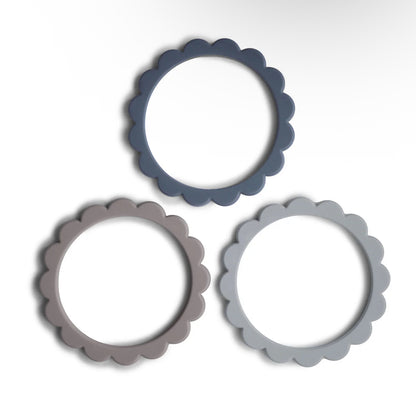 Mushie Pearl / Flower Teething Bracelet 3 Pack