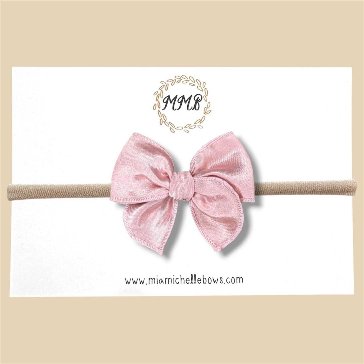 Baby Pink Satin Fairytale Bow