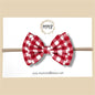 Double Layer Bow in Red Gingham