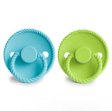 Waterfall & Rainforest Rope SILICONE FRIGG Pacifier 2 pack