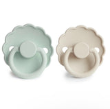 Seafoam & Cream SILICONE FRIGG Daisy Pacifier 2 pack