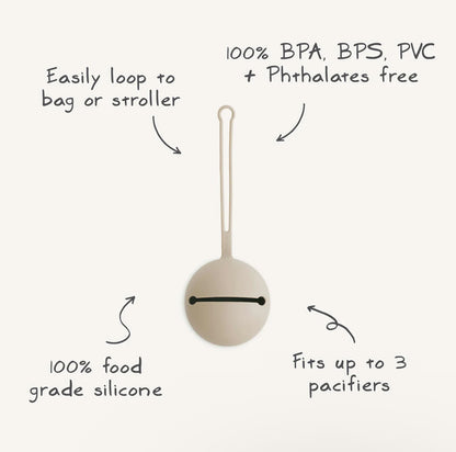 Mushie Silicone Pacifier Holder Case