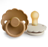 Cappuccino & Cream, Daisy FRIGG Pacifier 2 pack