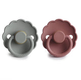 French Gray & Woodchuck Daisy FRIGG Pacifier 2 pack