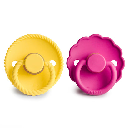 Sunflower Rope & Fuchia Daisy FRIGG Pacifier 2 pack