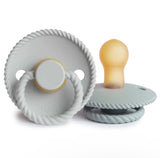 Silver Gray & French Gray Rope Natural Rubber FRIGG Pacifier 2 pack