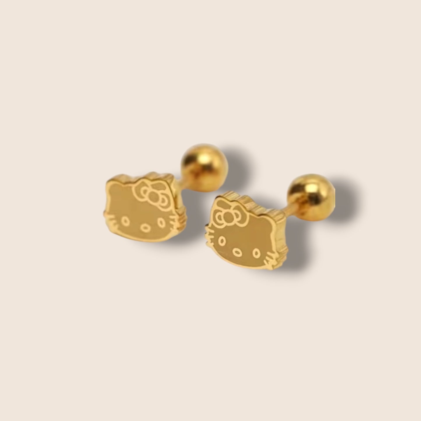 Kitty Screw Back Studs