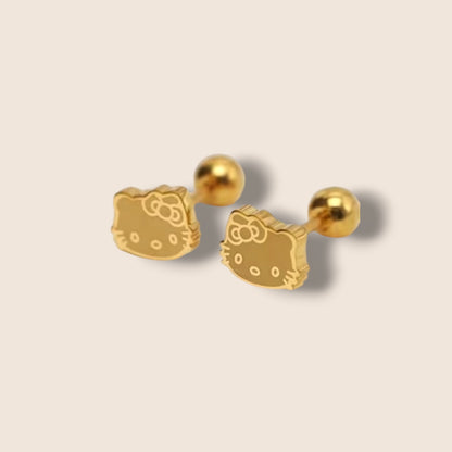Kitty Screw Back Studs