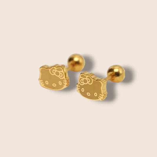 Kitty Screw Back Studs