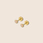 Gold Stud Stone Earrings