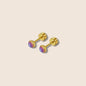 Gold Stud Stone Earrings