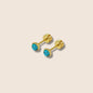 Gold Stud Stone Earrings