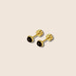 Gold Stud Stone Earrings