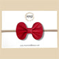 Red Genuine Leather Bow