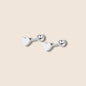 Gold Heart Screw Back Studs