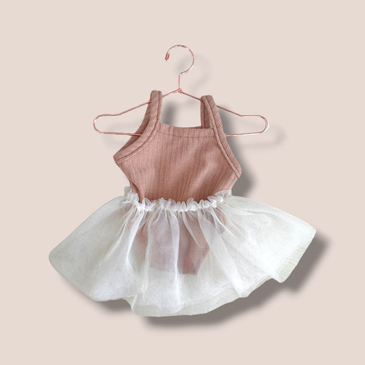 Doll—Tan Leotard & Tutu Set