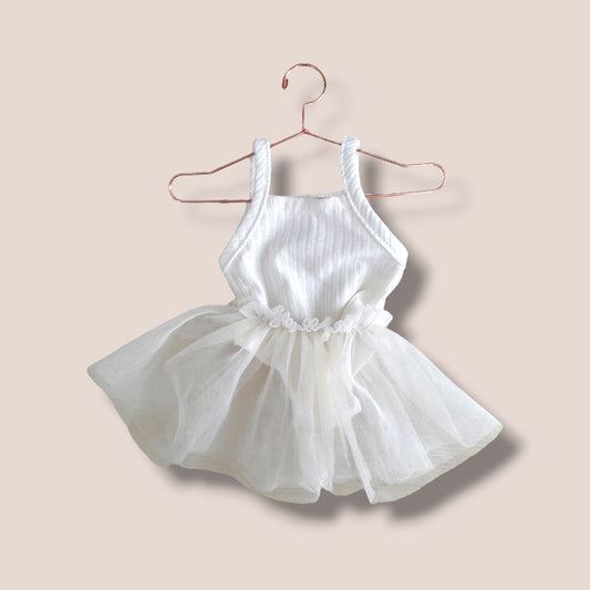 Doll—Ivory Leotard & Tutu Set